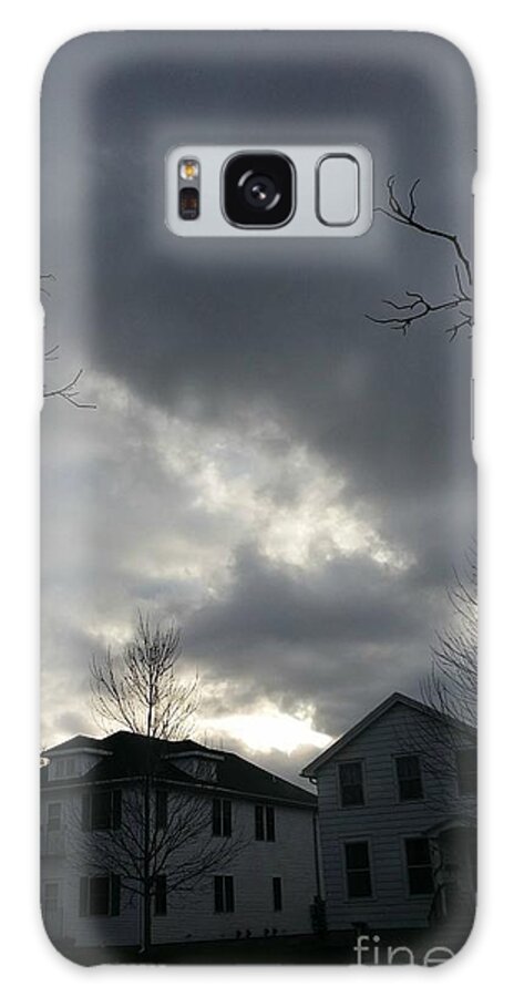 Ominous Clouds Galaxy Case featuring the photograph Ominous Clouds by Diamante Lavendar