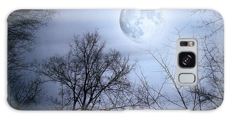 Nature Galaxy Case featuring the photograph On A Stormy Moonlit Night by Dorothy Lee