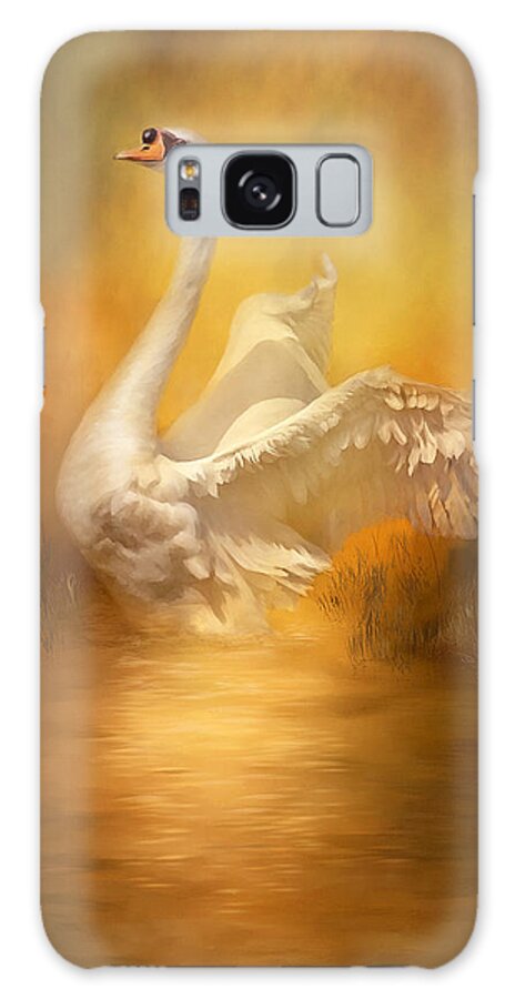 Love Galaxy Case featuring the photograph On Golden Pond by Peggy Kahan