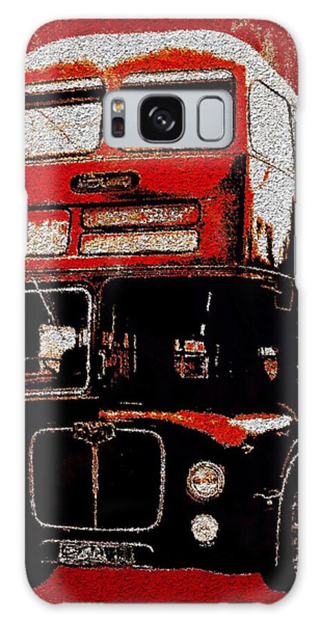 	He Big Red Bus Galaxy S8 Case featuring the painting On The Bus by Mark Taylor