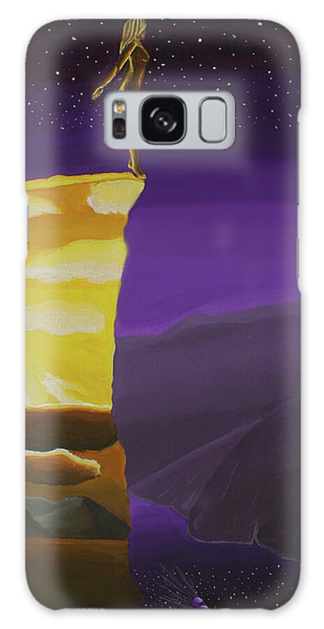 Landscape Galaxy Case featuring the painting On the Edge by Mark Lopez