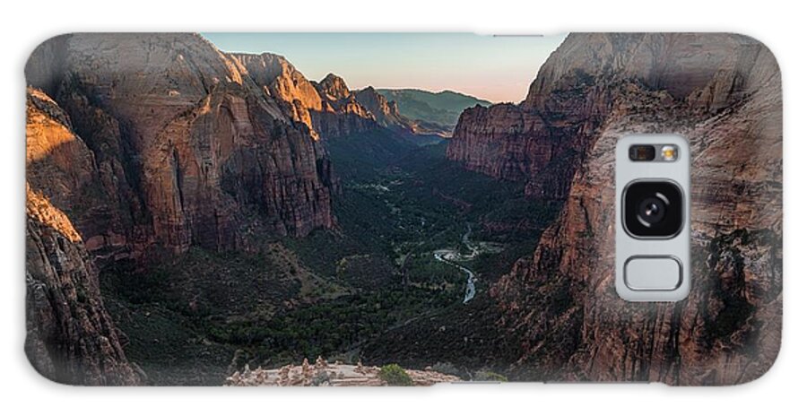 Adventure Galaxy Case featuring the photograph On Top of Angels Landing by JR Photography