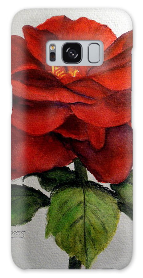 Rose Galaxy Case featuring the painting One Beautiful Rose by Carol Grimes