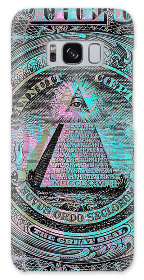$1 Galaxy S8 Case featuring the digital art One-dollar-bill - $1 - reverse side by Jean luc Comperat