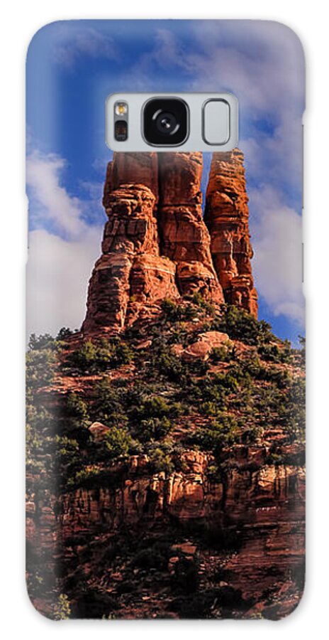 Acrylic Galaxy Case featuring the photograph One Finger Shy by Mark Myhaver