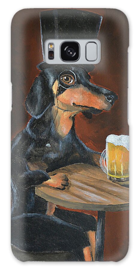 Dash Hound Galaxy Case featuring the painting One for the Road by Winton Bochanowicz