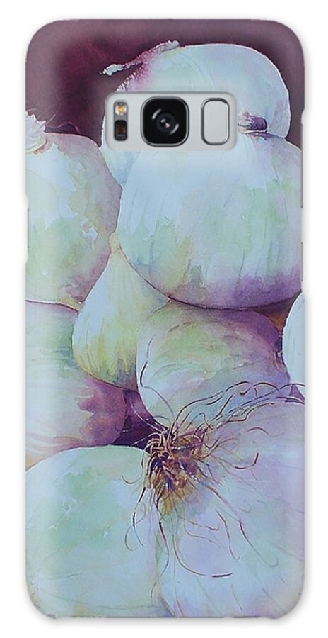 Onions Galaxy Case featuring the painting Onions by Celene Terry