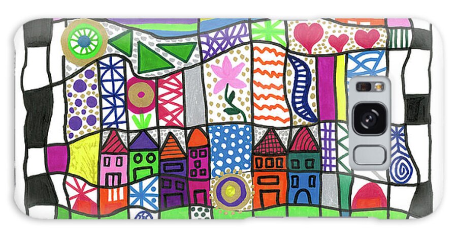 Original Drawing Galaxy S8 Case featuring the drawing Oodles Of Doodles by Susan Schanerman