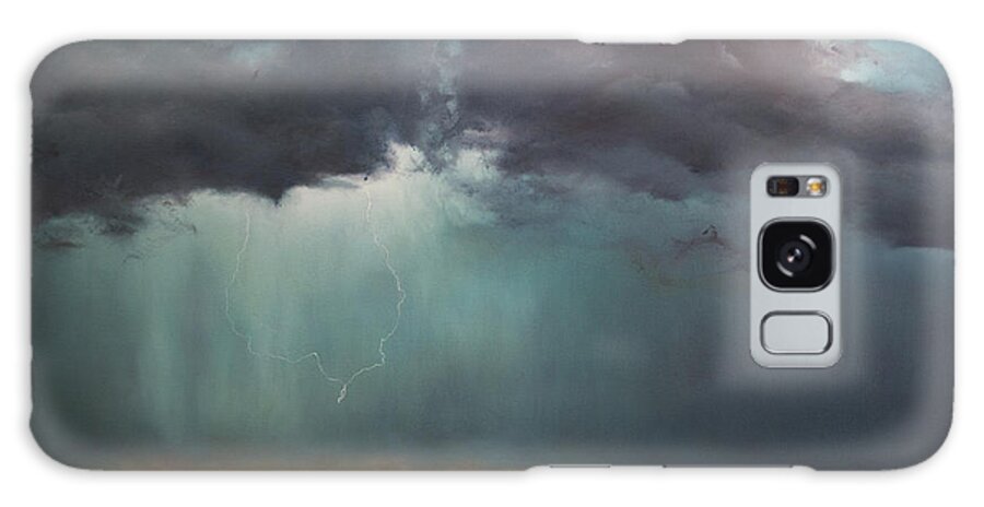 Derek Kaplan Art Galaxy Case featuring the painting Opt.61.16 Storm by Derek Kaplan