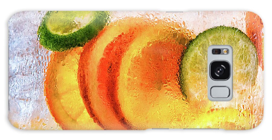 Beverage Galaxy Case featuring the photograph Orange and Lime Slices in Water by Darryl Brooks