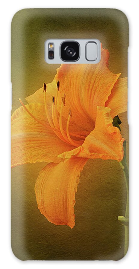 Daylily Galaxy Case featuring the photograph Orange Daylily by Sandy Keeton