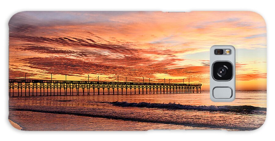 Surf City Galaxy Case featuring the photograph Orange Pier by DJA Images
