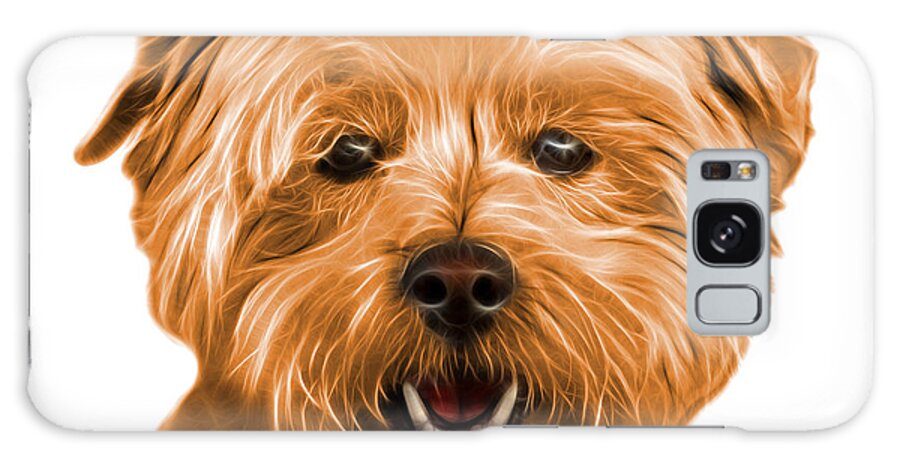 Westie Dog Galaxy Case featuring the mixed media Orange West Highland Terrier Mix - 8674 - WB by James Ahn