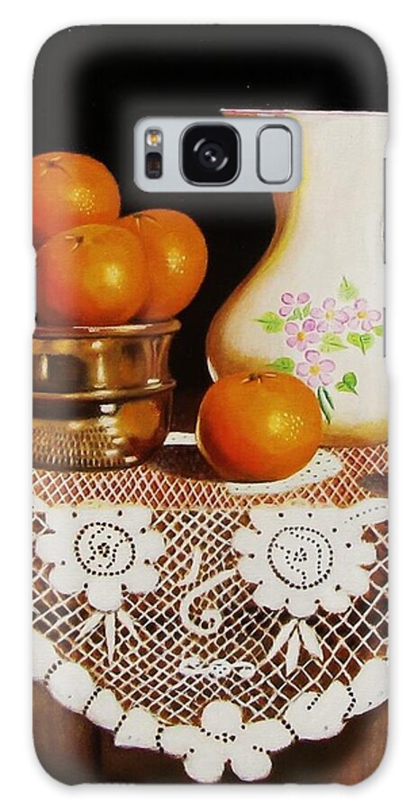 Oranges Galaxy S8 Case featuring the painting Orange you sweet by Gene Gregory
