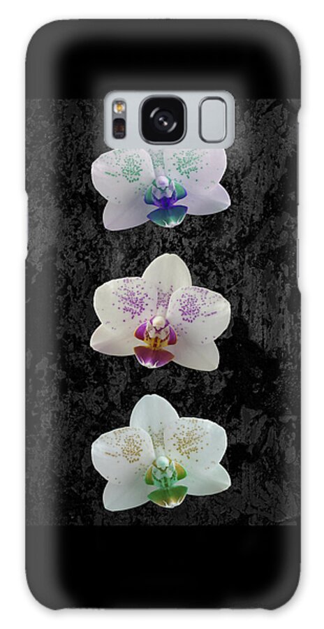 Orchid Galaxy S8 Case featuring the photograph Orchid Trio by Hazy Apple