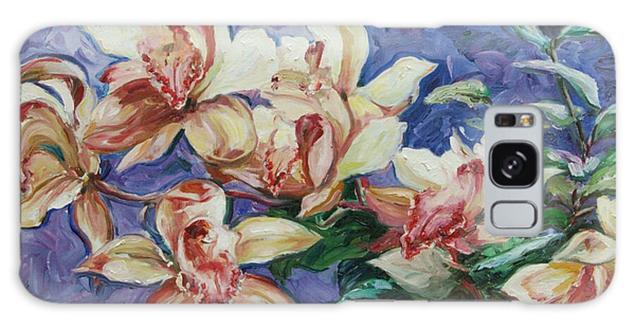 Flowers Galaxy Case featuring the painting Orchids by Rick Nederlof