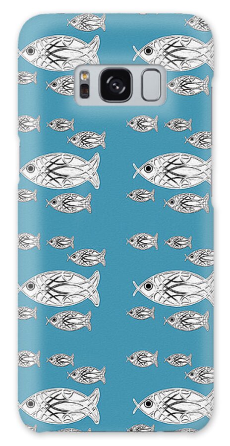 Gabriele Pomykaj Galaxy S8 Case featuring the digital art Orderly Formation - School of Fish by Gabriele Pomykaj