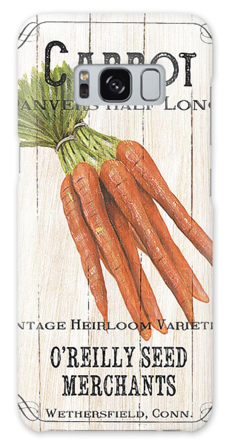 Carrot Galaxy Case featuring the painting Organic Seed Packet 2 by Debbie DeWitt