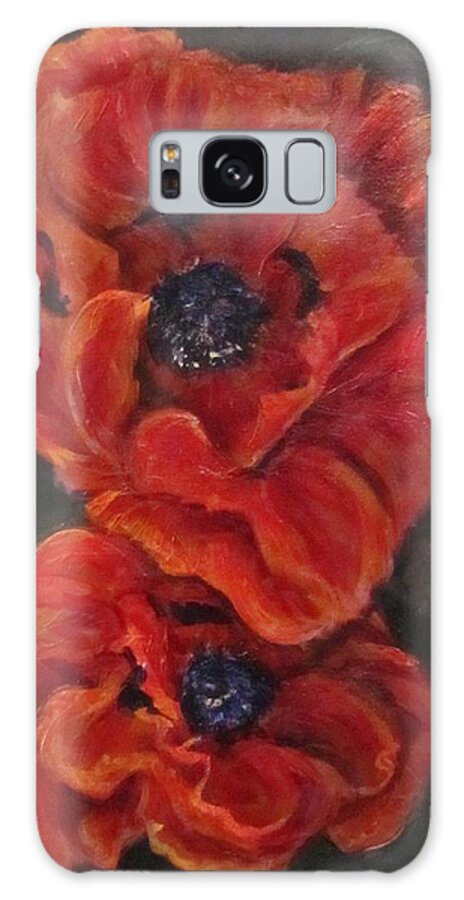 Flowers Galaxy Case featuring the painting Oriental Poppys by Barbara O'Toole