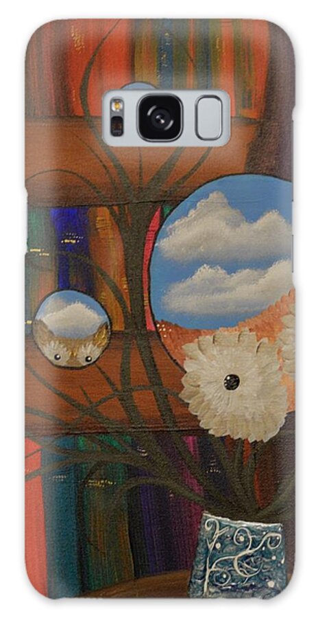 Owl Drawing Galaxy S8 Case featuring the painting Original Artwork By MiMi Stirn - HooMasters Collection - Hoo Magritte #411 by MiMi Stirn