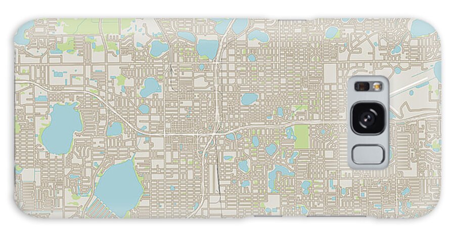 Orlando Galaxy Case featuring the digital art Orlando Florida US City Street Map by Frank Ramspott