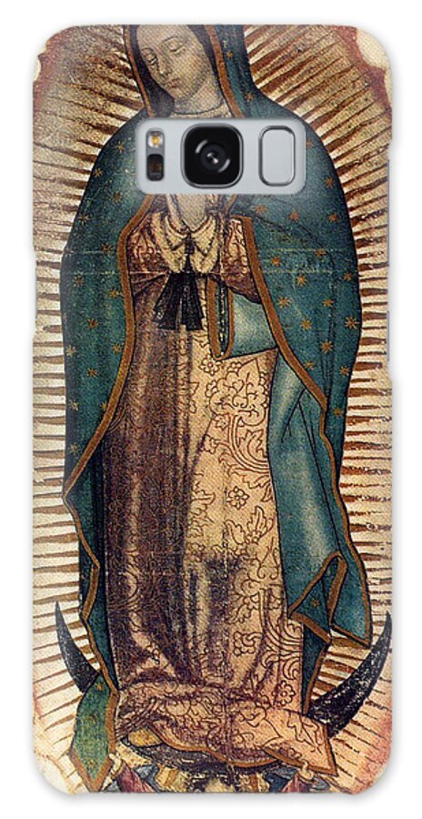 Guadalope Galaxy Case featuring the painting Our Lady Of Guadalupe by Pam Neilands