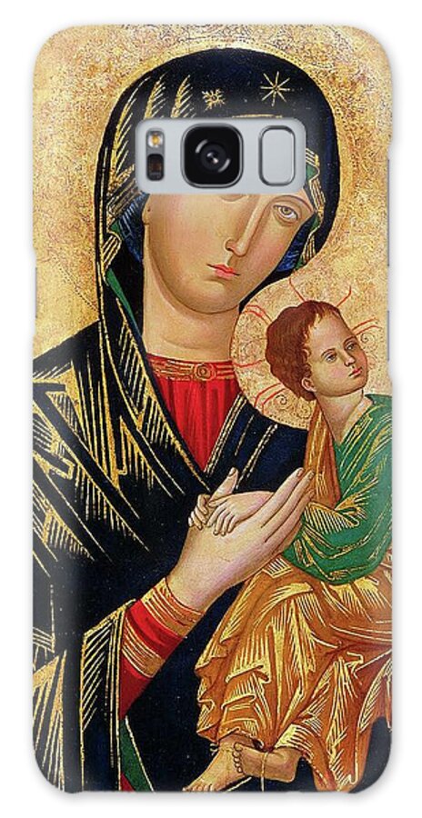 Our Galaxy Case featuring the painting Our Lady of Perpetual Help Icon by Magdalena Walulik