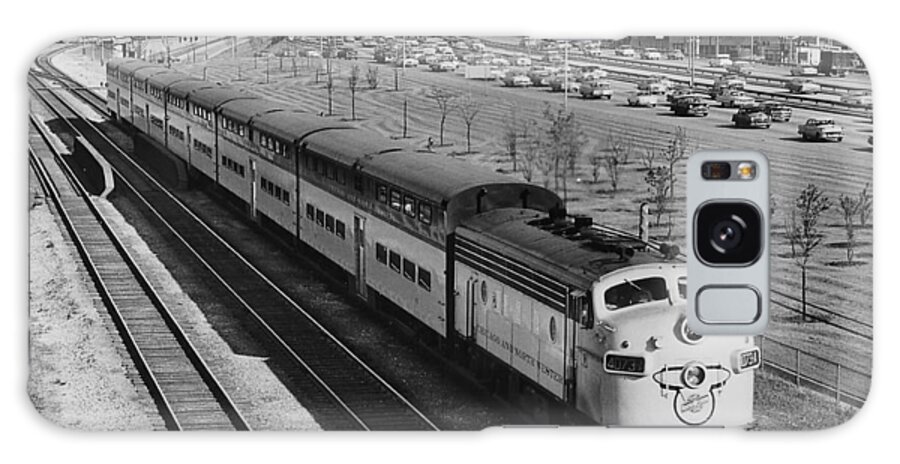 Chicago Galaxy Case featuring the photograph Outbound Train On Kennedy Expressway - 1961 by Chicago and North Western Historical Society