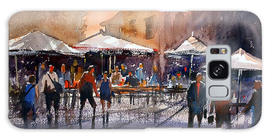 Ryan Radke Galaxy S8 Case featuring the painting Outdoor Market - Rome by Ryan Radke