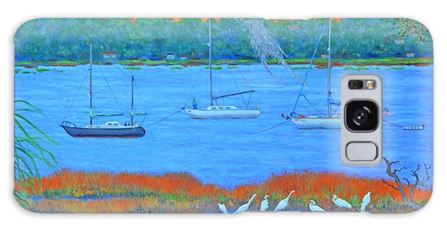 Beaufort Galaxy Case featuring the painting Overnight in Beaufort by Dwain Ray