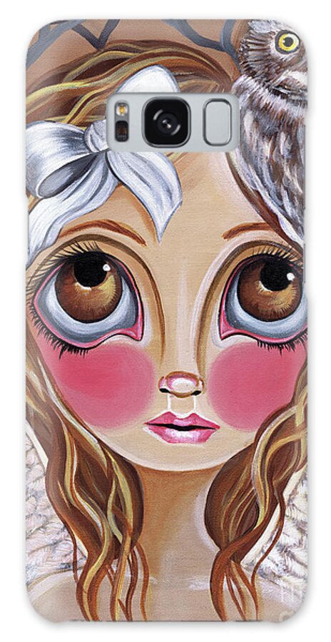 Owl Galaxy Case featuring the painting Owl Angel by Jaz Higgins