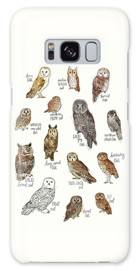 Owl Galaxy Case featuring the painting Owls by Amy Hamilton