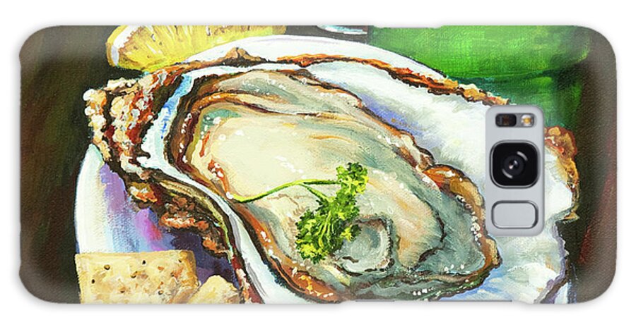  Louisiana Oyster Galaxy Case featuring the painting Oyster and Crystal by Dianne Parks