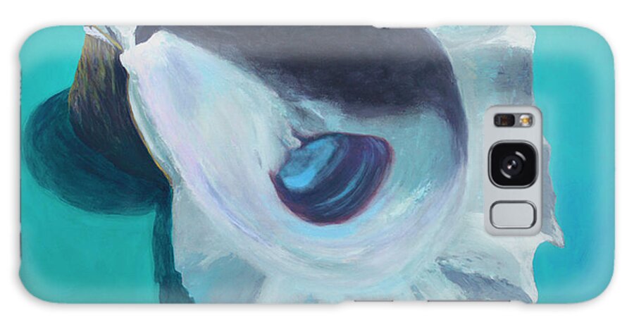 Shell Galaxy Case featuring the painting Oyster Blues by Donna Tucker