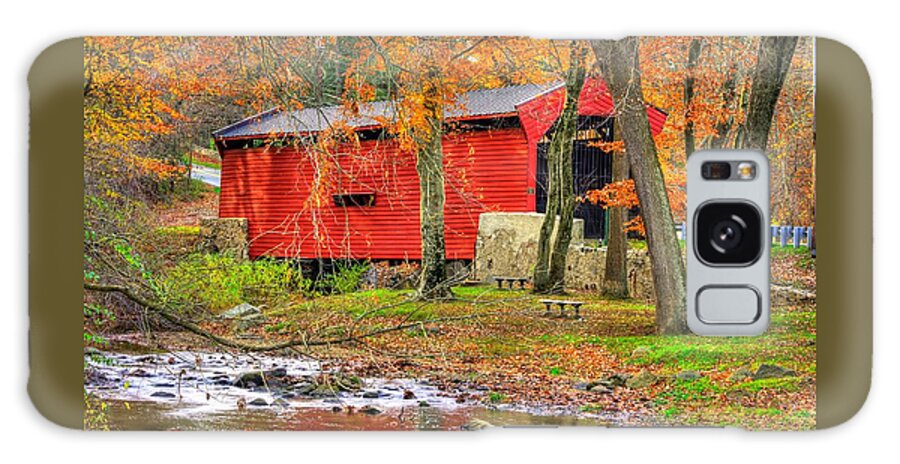 Bartrams Covered Bridge Galaxy S8 Case featuring the photograph PA Country Roads- Bartrams / Goshen Covered Bridge Over Crum Creek No.11 Chester / Delaware Counties by Michael Mazaika