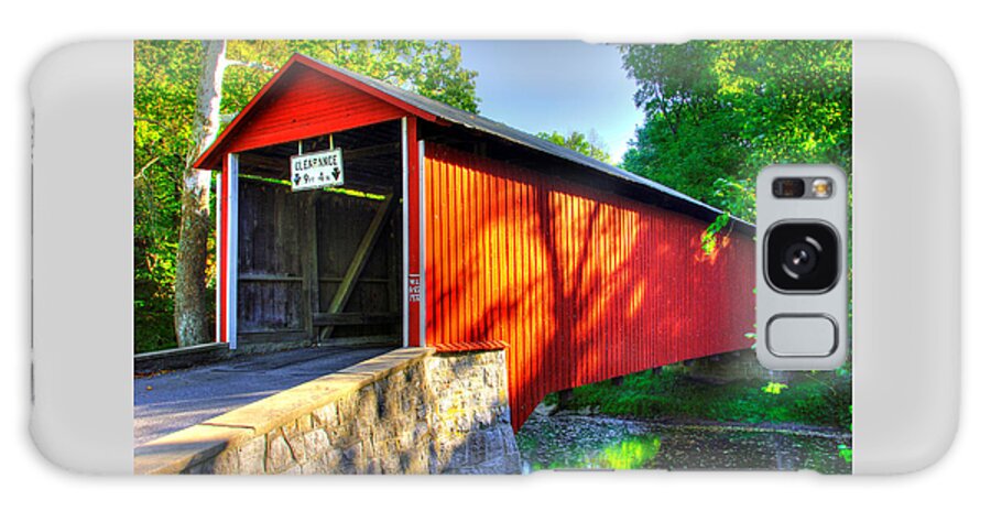 Witherspoon Covered Bridge Galaxy Case featuring the photograph PA Country Roads - Witherspoon Covered Bridge Over Licking Creek No. 4B - Franklin County by Michael Mazaika