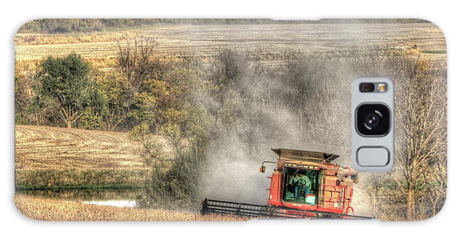 Page County Galaxy S8 Case featuring the photograph Page County Iowa Soybean Harvest by J Laughlin