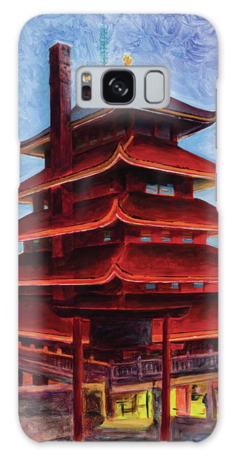 Pagoda Galaxy Case featuring the painting Pagoda Reading, PA by Rich Houck