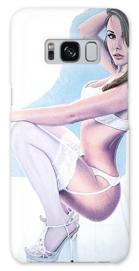 Pastel Galaxy Case featuring the painting Paige ORIGINAL ON SALE by Joseph Ogle