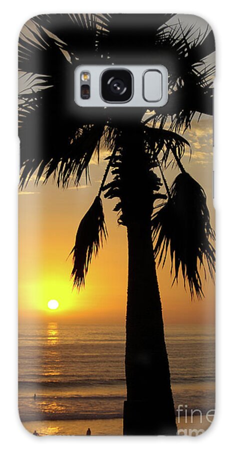 Beach Galaxy S8 Case featuring the photograph Palm Tree Sunset by Jim And Emily Bush