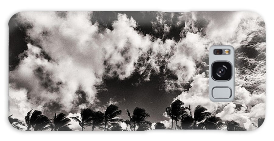 Palm Galaxy Case featuring the photograph Palms Blowing in the Wind by Lawrence Knutsson