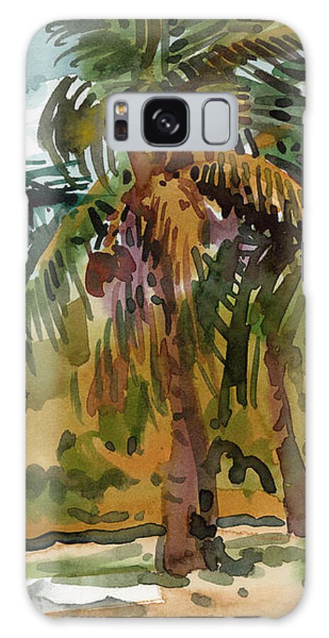 Palm Tree Galaxy S8 Case featuring the painting Palms in Key West by Donald Maier
