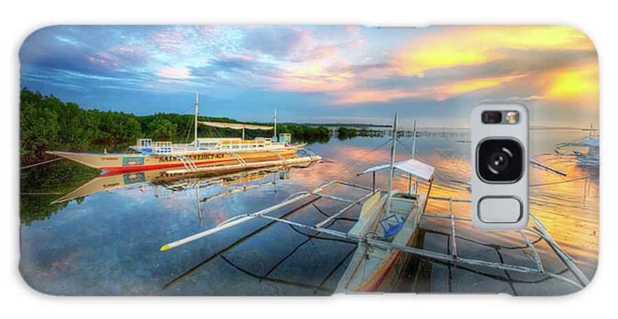 Yhun Suarez Galaxy Case featuring the photograph Panglao Port Sunset 9.0 by Yhun Suarez