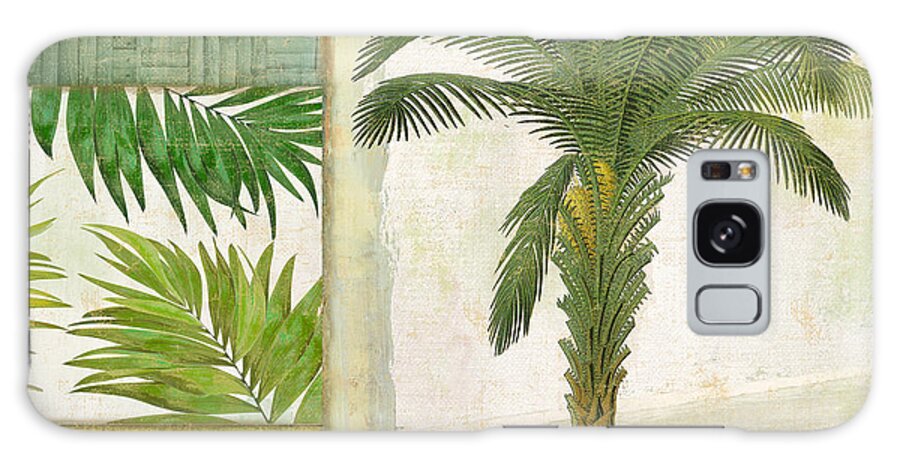 Palm Tree Galaxy Case featuring the painting Paradise I by Mindy Sommers