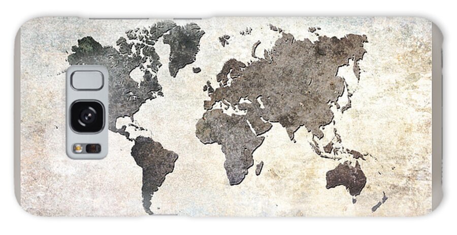 Map Galaxy Case featuring the digital art Parchment World Map by Douglas Pittman