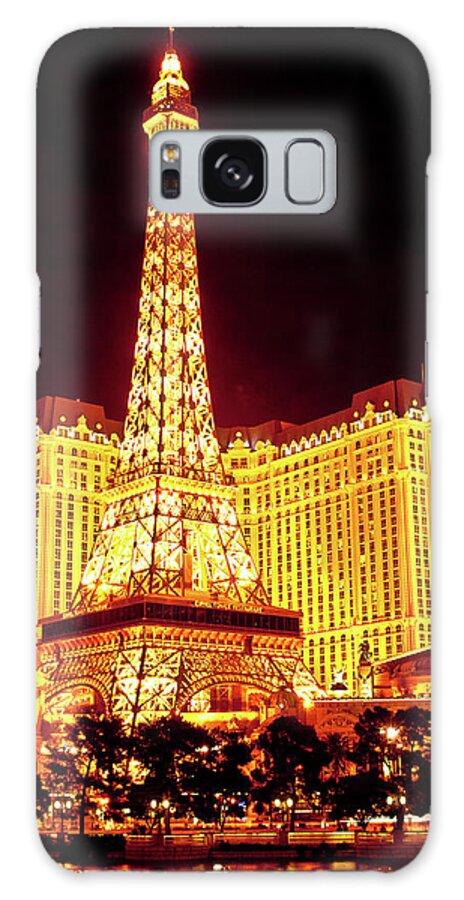 Paris Casino Galaxy Case featuring the photograph Paris Casino at Night by Rich S