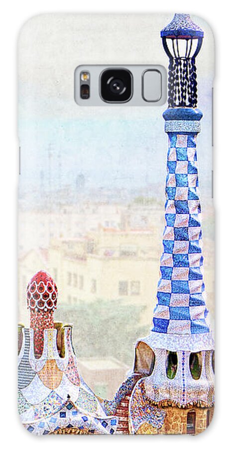 Park Guell Galaxy Case featuring the photograph Park Guell candy House Tower - Gaudi by Weston Westmoreland
