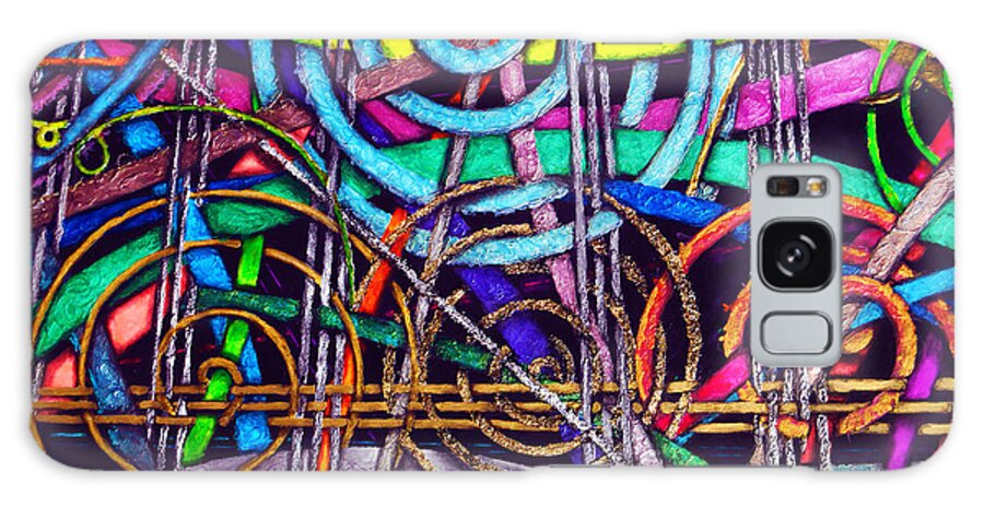 Abstract Galaxy Case featuring the painting Particle Track Forty by Scott Wallin