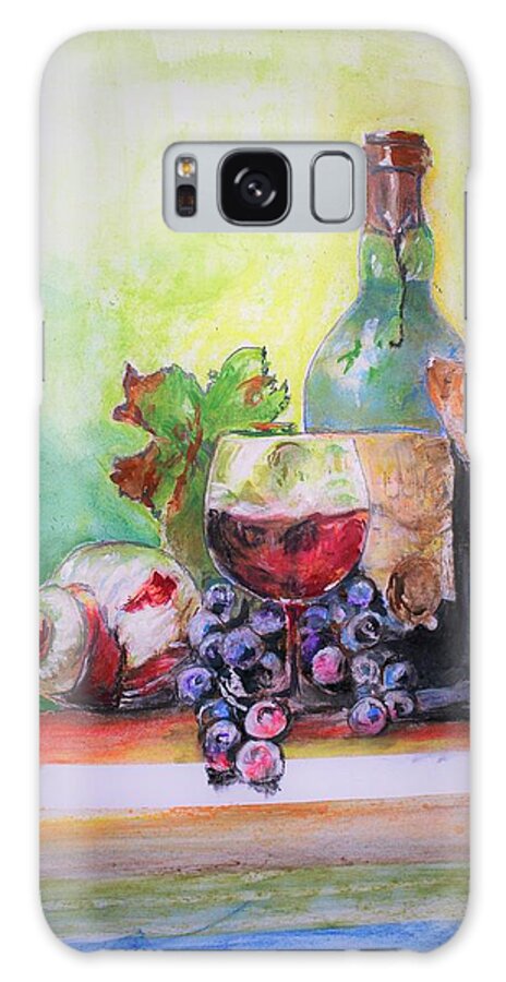 Still Life Galaxy Case featuring the painting Party arrangement by Khalid Saeed