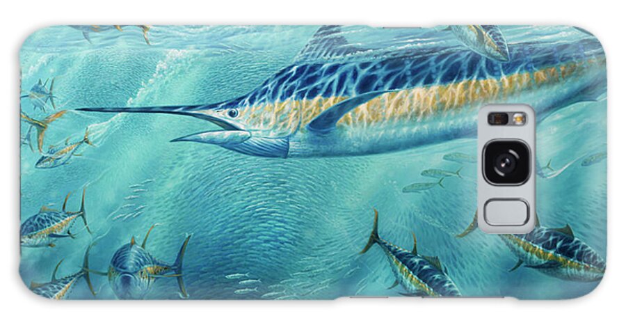 Blue Marlin Paintings Galaxy Case featuring the painting Party Crasher by Guy Crittenden